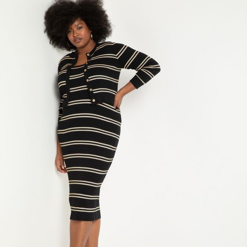 Eloquii Striped Cami Dress Size 18/20